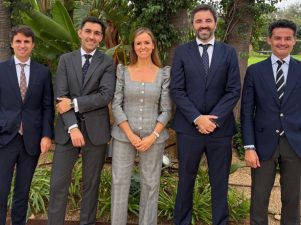 Víctor Gisbert, socio del área de Legal y Fiscal; Diosdado López, socio de Outsourcing; Lucía Segarra, socia del área de Legal y Fiscal; Diego Herrero, socio del área de Legal y Fiscal, y Eric Jové, socio del área de Legal y Fiscal.